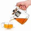 Teekanne & Wasserkocher aus Glas mit Teesieb 47Oz